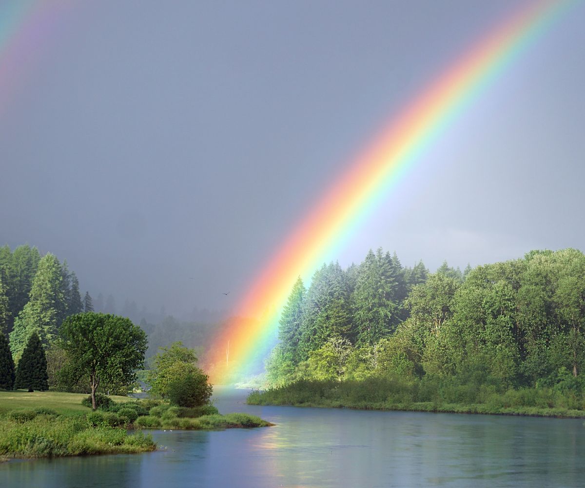 Regenbogen als Symbol für eine gute Zukunft